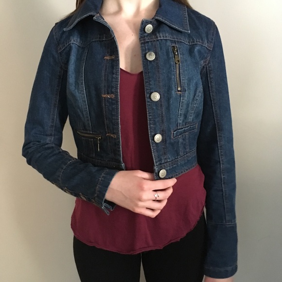 Highway Jeans Jackets & Blazers - Dark Wash Cropped Denim Jacket